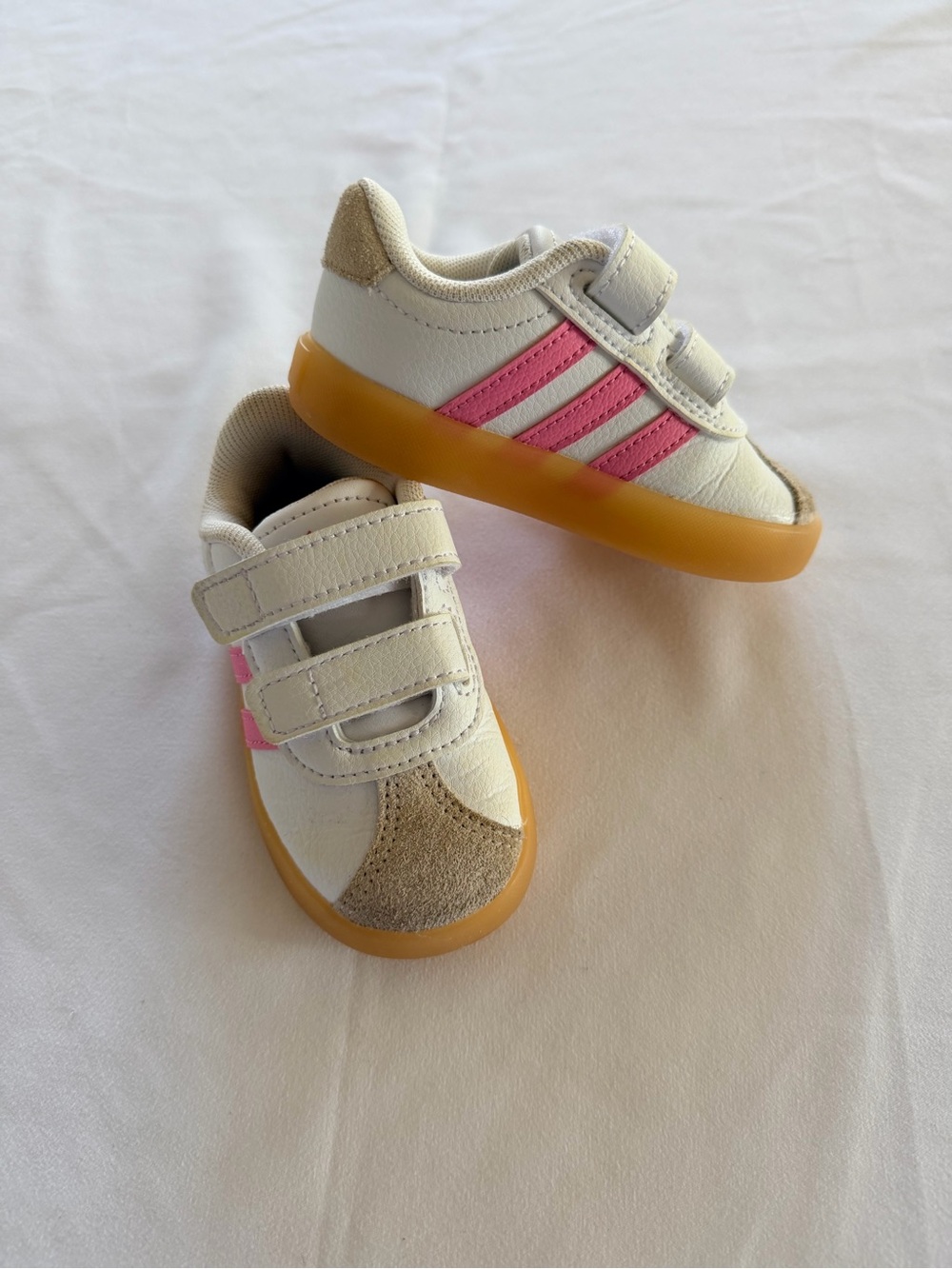 ADIDAS VL Court 3.0 Toddler Sneakers - Bliss Pink/White - Size 5K Like New